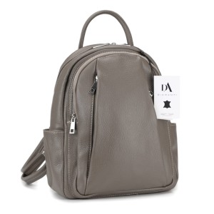 Rucsac dama piele naturala DiAmanti Napoli Taupe Inchis